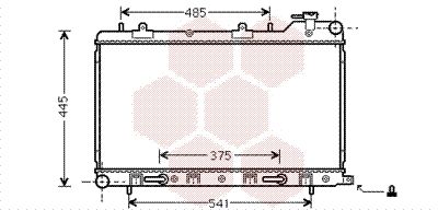 VAN WEZEL Radiaator,mootorijahutus 51002075